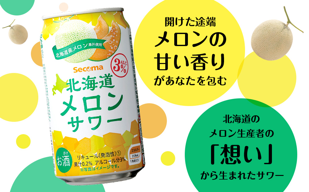 【定期便12ヶ月】セコマ 北海道メロンサワー 350ml 24本 サワー メロン