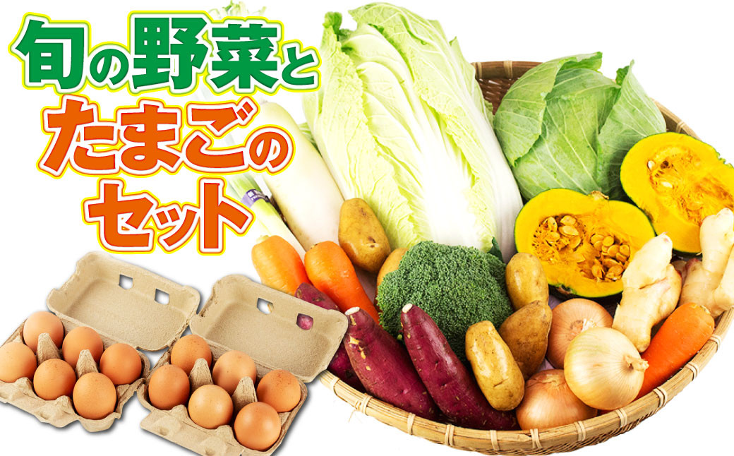 旬の野菜とたまごのセット 野菜 10品 にんにくたまご 12個 やさい 卵 詰め合わせ 詰合せ 【メロンドーム】