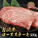 【ふるさと納税】宮崎牛ロースステーキセット 計500g (250g×2)【KU309】内閣総理大臣賞 和牛 霜降り肉 肩ロース 焼肉 きめ細やか 柔らかい 最高級 コクと旨み 大きな