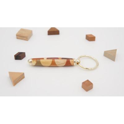 ふるさと納税 日南町 寄木のキーホルダー・三角チェック |  | 03