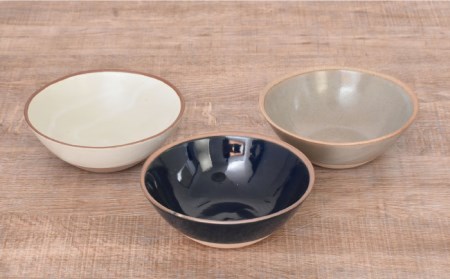 【美濃焼】ソイル 深鉢（小）3色セット【金正陶器】≪土岐市≫ 食器 鉢 小鉢 副菜鉢 取り鉢 ボウル サラダボウル デザートボウル ホワイト グレー ネイビー 白 灰色 紺色 セット 食器セット 送料