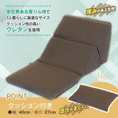 ふるさと納税 北広島町 らくらくテレビクッションラージ(ブラウン)四角クッション付き |  | 01