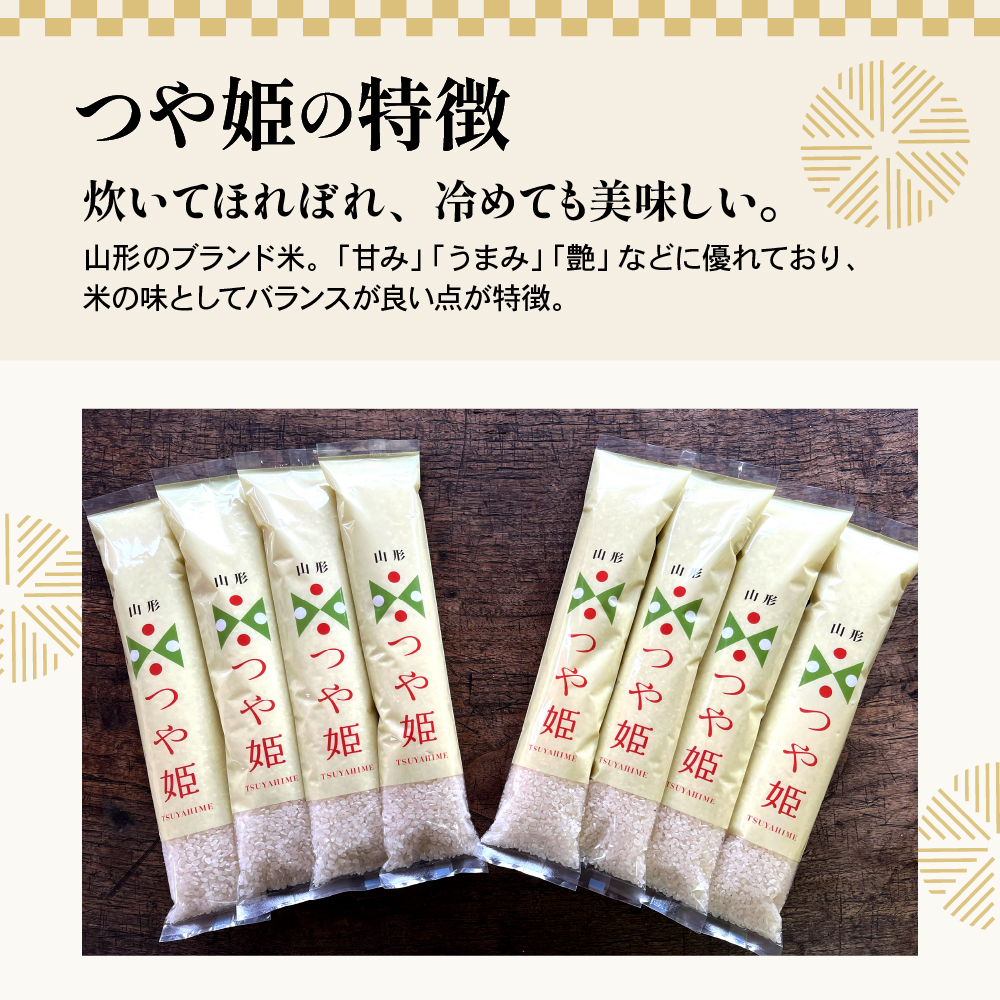 【先行予約】令和8年産 特別栽培米 つや姫 2合 8袋 セット ( 1袋 300g ) 計2.4kg 