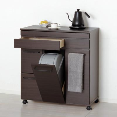 ふるさと納税 海南市 スライド棚付きダストボックス4D　ブラウン