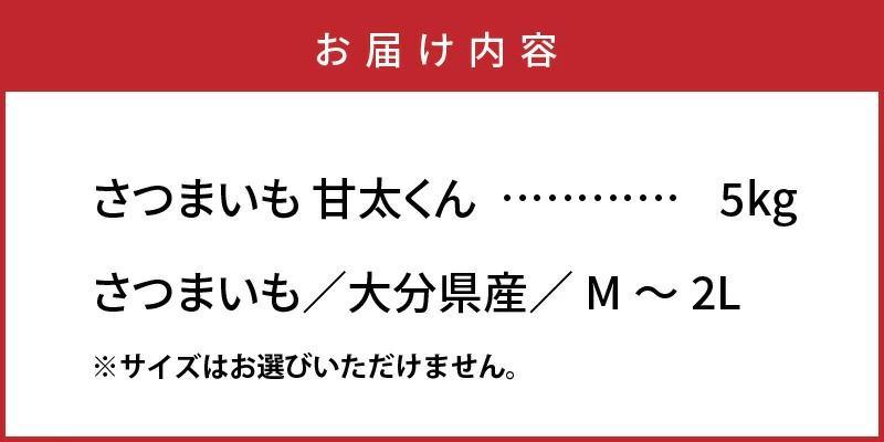 【先行予約】さつまいも 甘太くん 5kg 大分県産 M～2L _2291R