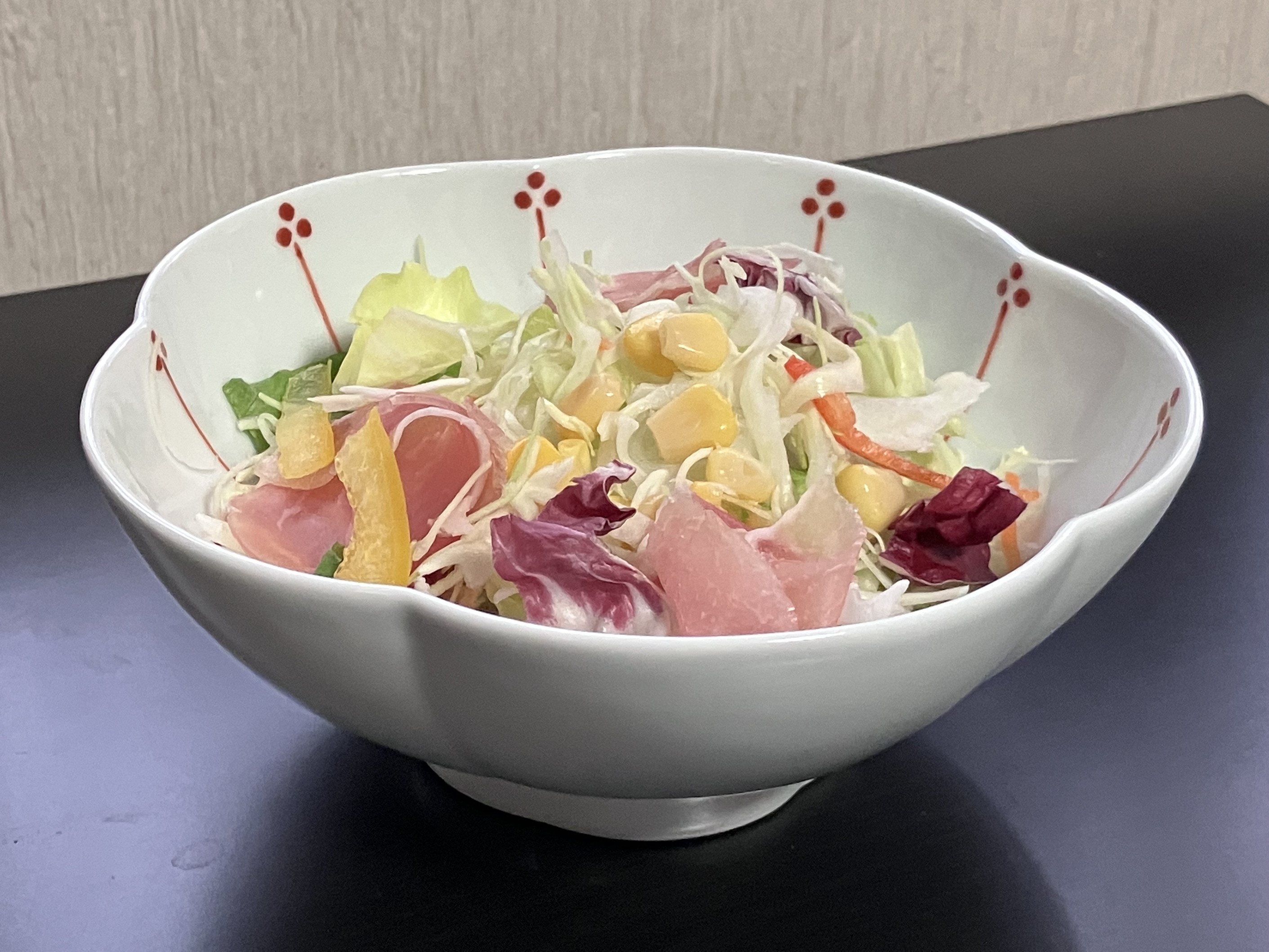 伊万里焼 小花十草（赤）桜鉢（小） H1068_イメージ3