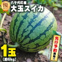 【ふるさと納税】【 先行予約 2025年6月中旬 以降発送開始】 令和6年産 八千代町産 大玉 スイカ 優以上 L1玉 （約 6kg ） 味の香 期間限定 産地直送 果物 フルーツ 西瓜 スイカ すいか 西瓜 甘い 夏