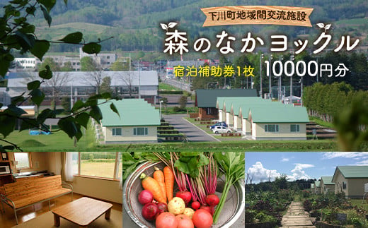 
下川町 地域間交流施設 森のなかヨックル 宿泊補助券 10000円 北海道 コテージ F4G-0118
