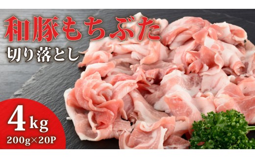 豚肉 切り落とし 和豚 もちぶた 小間切れ 4kg ブランド豚 和豚もちぶた ブランド 美味しい豚 豚肉 肉 にく 肉料理 夕食 晩ごはん ポーク おかず 小分け 便利 肉の片山 新潟県 新発田市 katayama006