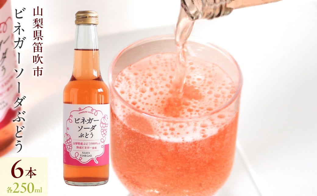 
            ビネガーソーダぶどう6本セット 182-030
          