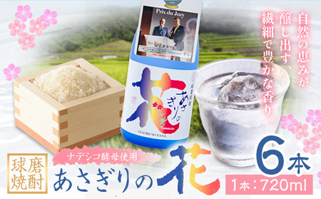 球磨焼酎 あさぎりの花 25度 720ml 6本 焼酎 米焼酎