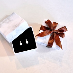 K10YG(10金) イエローゴールド パール & ホワイトトパーズ シンプル suスタッド ピアス  保証書付 759 242-061-c