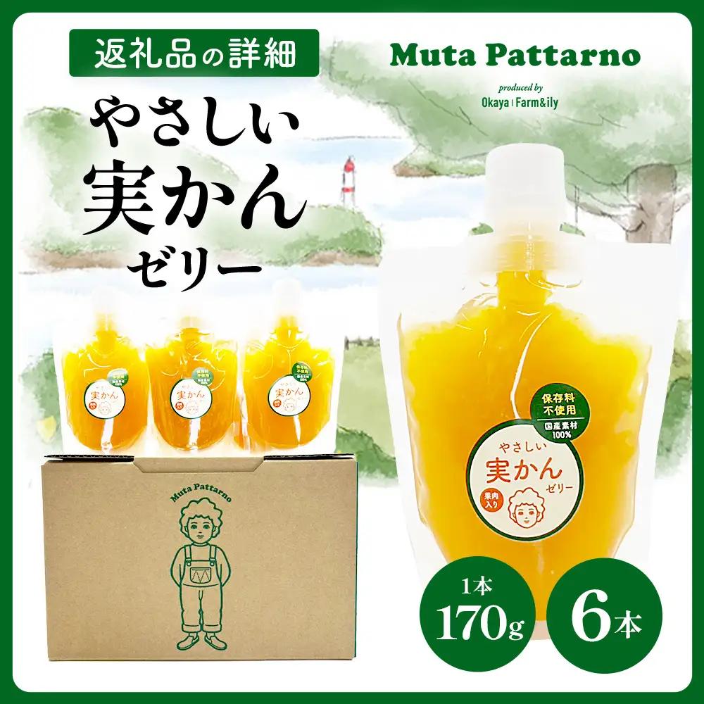 やさしい実かんゼリー 6個 セット ギフト 完熟 温州みかん 保存料不使用 スイーツ デザート B-913