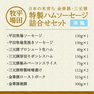 SE0515　【平田牧場】 特製ハムソーセージ 詰合せセット (CHK23-7)