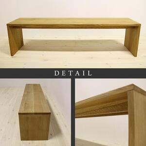 凛ダイニング ベンチ type2 幅1400mm ホワイトオーク