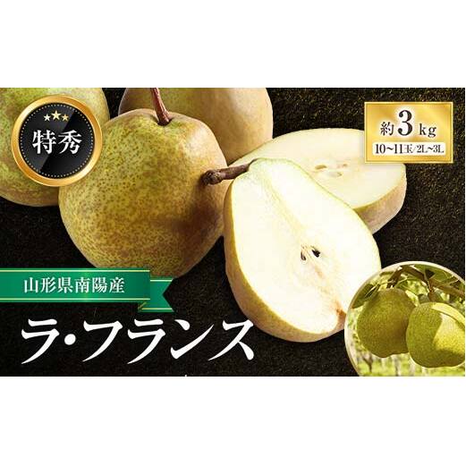 【令和8年産先行予約】 ラ・フランス 約3kg (10～11玉 特秀 2～3L) 《令和8年11月頃～発送》 『生産者 鈴木 喜代美』 ラフランス 西洋梨 洋なし 果物 フルーツ デザート 山形県 南陽市 [571]