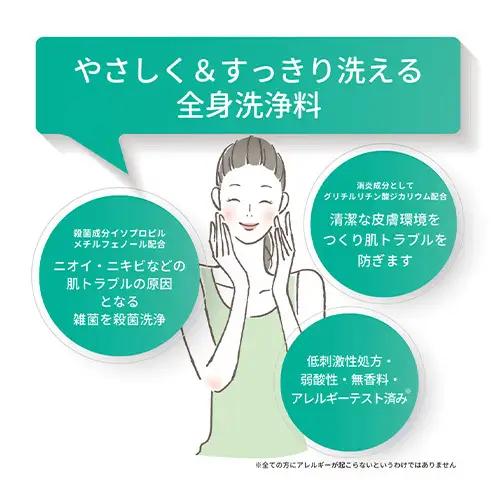 クリアレックスＷi 450mL１本 全身洗浄料 ボディソープ 薬用 低刺激性 殺菌洗浄料 弱酸性 無香料 殺菌 消毒 体臭 汗臭 にきび 第一三共ヘルスケア 東京都 墨田区