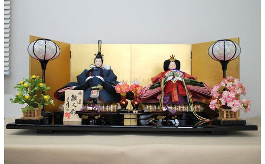 親王飾り・夕桜 ／ ひな人形 雛人形 お雛様 桃の節句 雛祭り 埼玉県 特産品 No.524