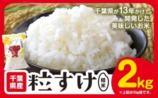 千葉県産 粒すけ 精米  2kg《90日以内に出荷予定(土日祝除く)》千葉県 勝浦市 米 お米 千葉県産 精米【配送不可地域あり】