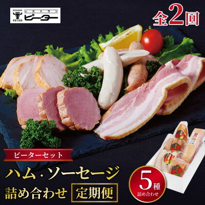 【ふるさと納税】【毎月定期便】ピーターセット　ハム・ソーセージ詰め合わせ全2回【配送不可地域：離島】【4081471】