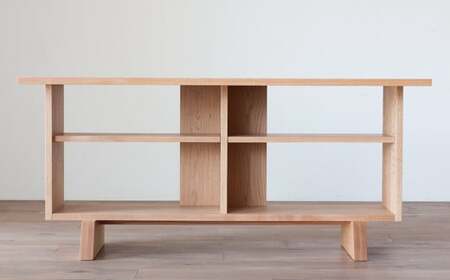 天然木を贅沢に使った温かな空間を演出する シェルフ 付き デスク / ウォールナット材 または オーク材 【CARAMELLA Counter Shelf 168】 受注生産