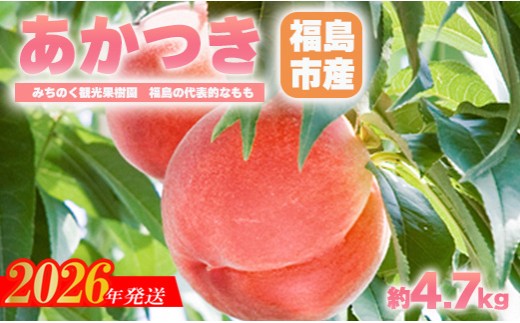 No.2345もも「あかつき」贈答用　約4.7kg【2026年発送　先行予約】