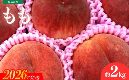 No.3265 道の駅ふくしま 福島市産 もも　約2kg（5玉～6玉）【2026年発送】