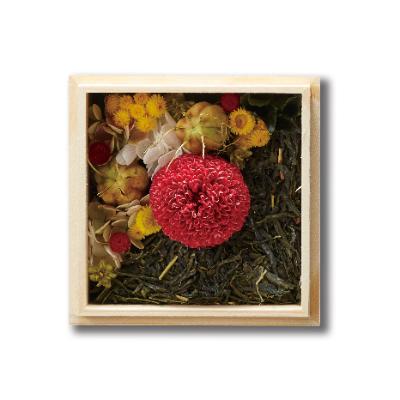 ふるさと納税 宇治市 【お花とお茶葉のアレンジメント】茶和花(宇治駅)レッド