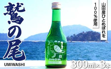 鷲の尾 UMIWASHI（海鷲）300ml×3本セット【びはんコーポレーション】三陸山田 山田町 日本酒 酒 うみわし 山田の酒 生原酒 冷酒 YD-1074