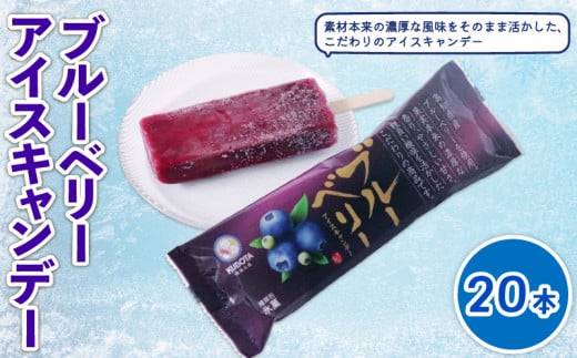 ブルーベリーアイスキャンデー80ml✕20本 | アイスクリーム 人気 大容量 有名 アイスセット 詰め合わせ スイーツ ジェラート 久保田食品 高知県 南国市