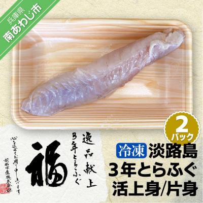 ふるさと納税 南あわじ市 【冷凍】淡路島3年とらふぐ(活上身/片身)2Pセット