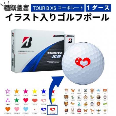 ふるさと納税 関市 【選べるイラスト】ゴルフボール ブリヂストン 2024 TOUR B XS コーポレート 1ダース