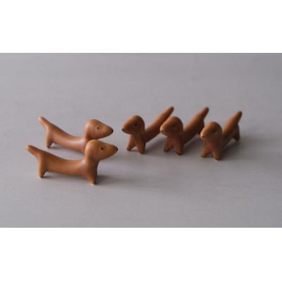 ふるさと納税 長崎県 【波佐見焼】ダックスフンドの箸置5個組　5 41943