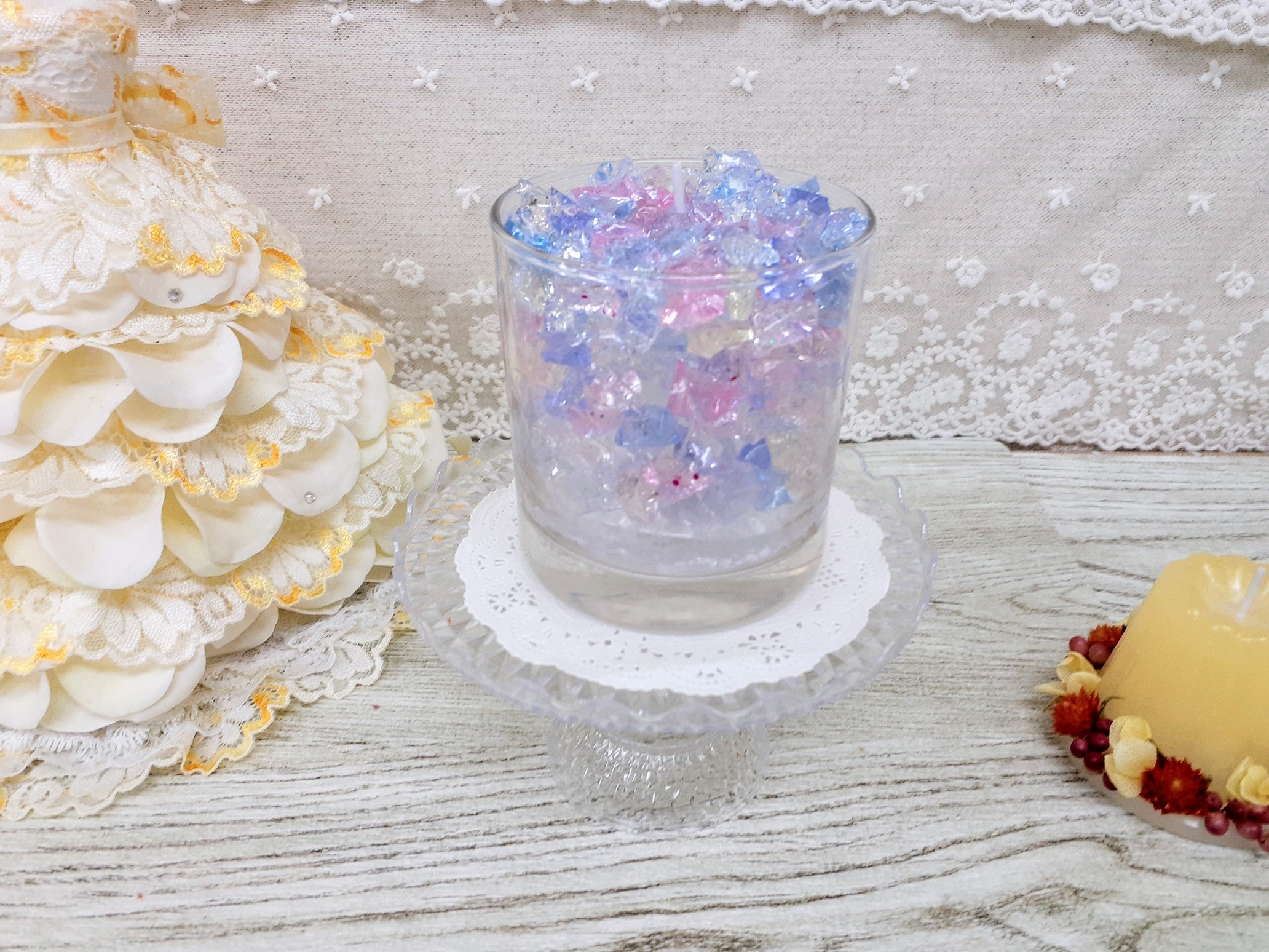 新宿フラワークラフト体験工房 ぷるぷる涼しげクラッシュゼリーキャンドル作り