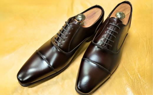 【LV431 ブラウン】24.5cm トレンドを意識したビジネスシューズ ストレートチップ
