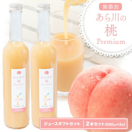 【ふるさと納税】あら川の桃Premium ギフトセット 500ml×2本 八旗農園《30日以内に出荷予定(土日祝除く)》和歌山県 紀の川市 桃山町 もも モモ ジュース 飲料