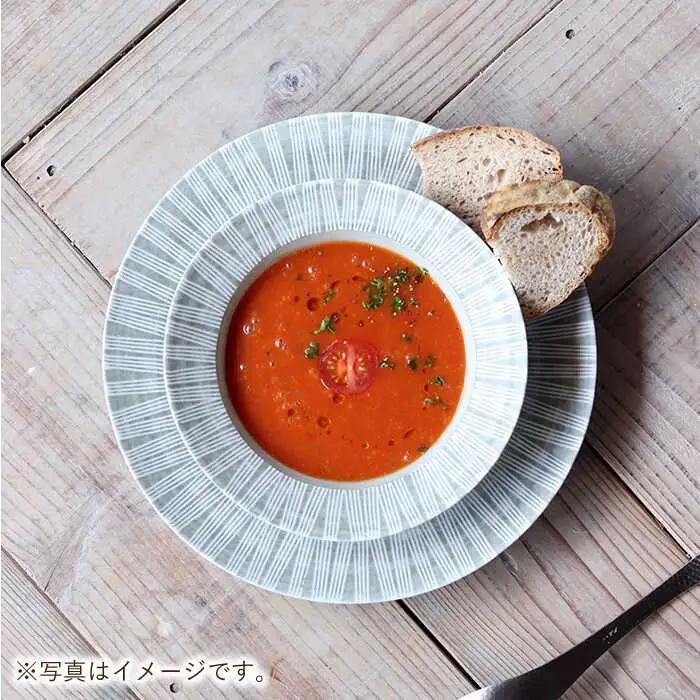 【波佐見焼】Shabby chic style ボウル 2枚セット グレー カレー皿 スープ皿 食器 食器 皿 【和山】 [WB76]  波佐見焼