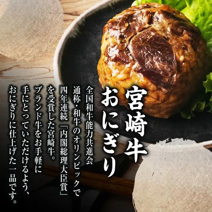 ＜2週間以内発送！＞ 宮崎牛 おにぎり (計1.2kg・120g×10P) お弁当 小分け 常温【AP-79】【株式会社 日向屋】