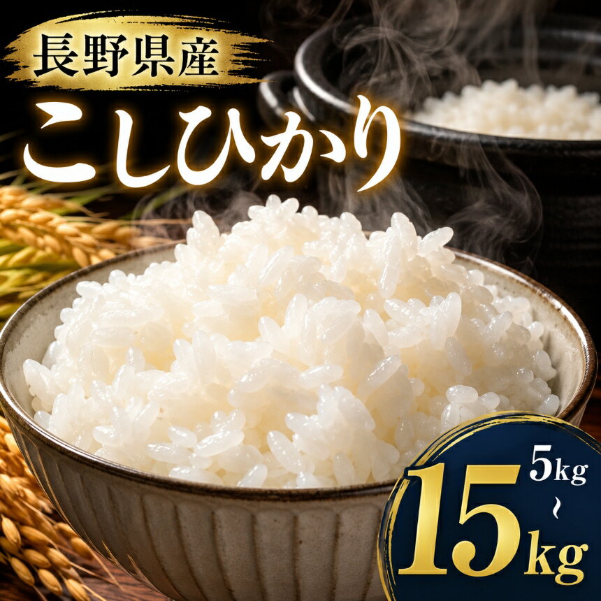 【ふるさと納税】米 コシヒカリ 選べる 伊那市産 こしひかり 5kg～15kg｜ お米 長野県産 こしひかり 5キロ 10キロ 15キロ 選べる白米 精米 信州産 特産 産地直送 おすすめ こめ コメ おこめ 送料無料 長野県 伊那市