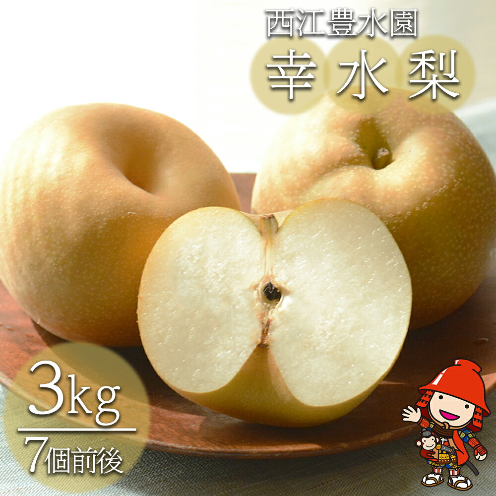 【ふるさと納税】西江豊水園の幸水梨 約3kg ( 7個前後 ) | フルーツ 果物 くだもの 果実 数量限定 旬 完熟梨 梨 なし ナシ 幸水 幸水梨 和梨 3kg 3キロ 新鮮 産地直送 大分県産 九州産 国産 大分県 中津市 送料無料【発送は2025年8月7日～8月15日頃までの予定】