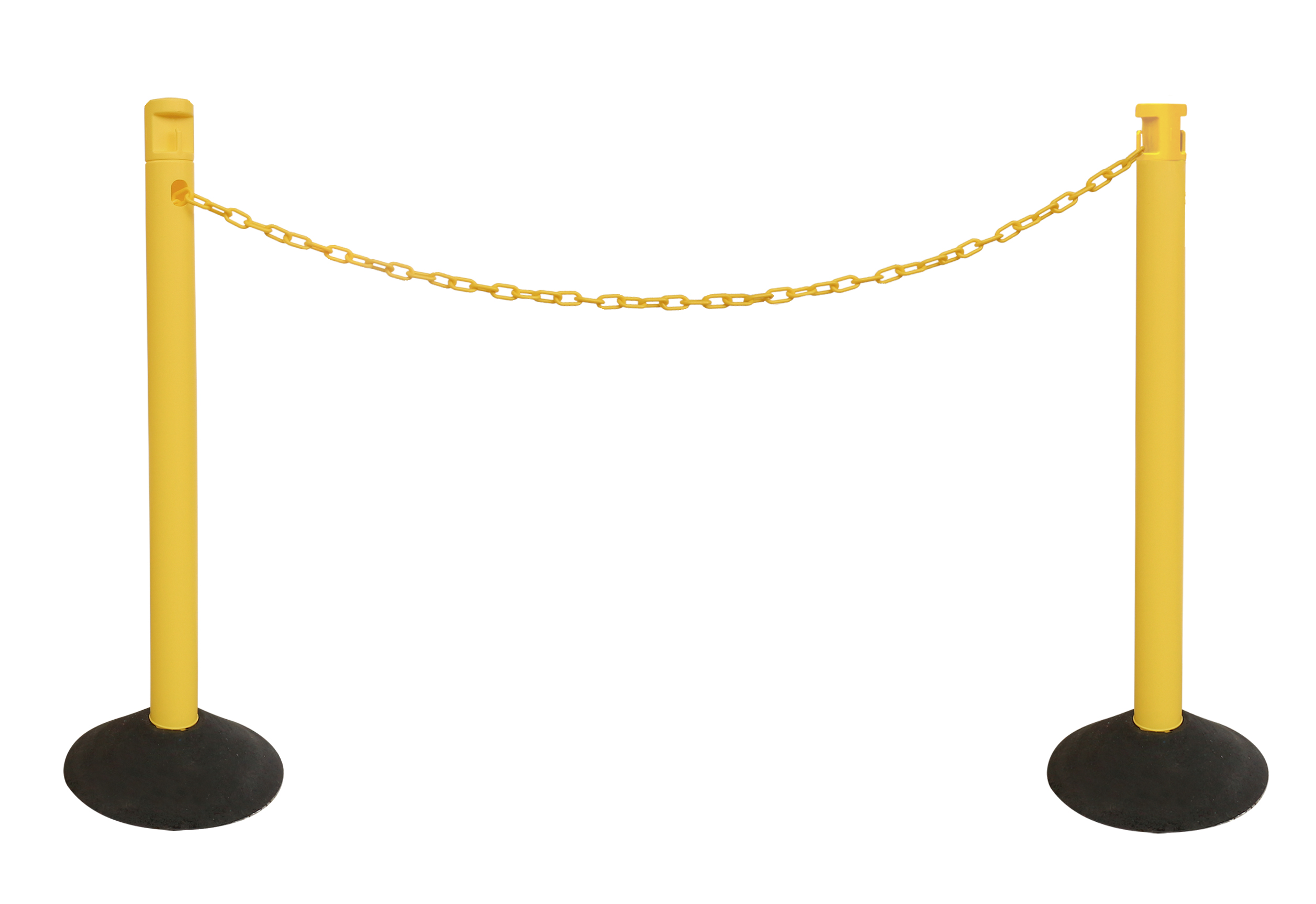 No.296-03 2．5M チェーン入りポール　4本セット　ホワイト