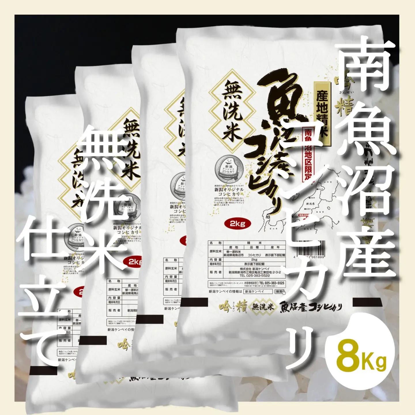 【令和7年】【定期配送8Kg×全6回】吟精 無洗米 南魚沼産コシヒカリ｜コシヒカリ