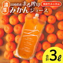 【ふるさと納税】宮崎県産 まる搾りみかんジュース 1,000ml×3本 計3L ＜糖度11度以上！＞ 機能性表示食品 濃厚 みかん ジュース まる搾り β-クリプトキサンチン 14.5mg (100gあたり) 清涼感 さわやかな香り 果汁 ジューシー 果汁 グルメ オレンジ 宮崎県 宮崎市 送料無料