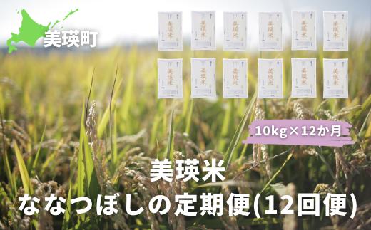 【数量限定！】ＪＡびえい　令和６年産　美瑛米ななつぼしの定期便(10kg×12回便)[240-01]