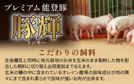 プレミアム能登豚「豚輝」焼肉用 2種セット 計1.2kg | お肉 ブランド豚