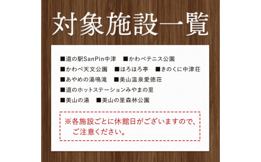 日高川町内の観光施設で利用できる「利用券」3,000円(500円券×6枚)きのくに中津荘《30日以内に出荷予定(土日祝除く)---iwshg_kfknkr_30d_23_12000_6i---