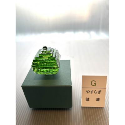 ふるさと納税 京丹後市 アンティーク ガラス細工の置物 「なりたい自分に変わる【手のひらガラス】 緑」イメージカラーのギフト