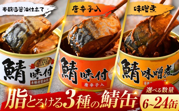 
            【選べる缶数】鯖缶詰  詰め合わせB  本醸造醤油仕立て 唐辛子 味噌煮 6～24缶｜着日指定可 サバ缶 鯖缶 さば缶 鯖 サバ さば 缶詰 サバ缶詰 鯖缶詰 缶 詰合せ 詰め合せ セット 非常食 防災 備蓄 常温 常備食 保存食 [BFAB032]
          