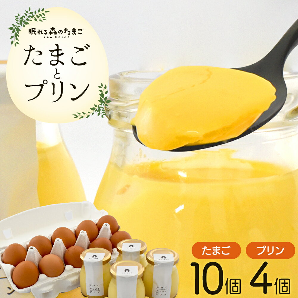 【ふるさと納税】眠れる森のたまごとたまごたっぷりプリンのセット　【04301-0873】 タマゴ 卵 鶏卵 濃厚 こだわり スイーツ 甘味 プリン ぷりん 宮城県 蔵王町 蔵王鶏園 ギフト プレゼント 送料無料