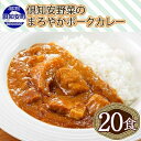 【ふるさと納税】北海道 倶知安 ポークカレー 200g 20個 中辛 レトルト食品 加工品 時短 豚肉 野菜 じゃがいも お取り寄せ グルメ 詰め合わせ 【お肉・豚肉・加工食品】　【倶知安町】